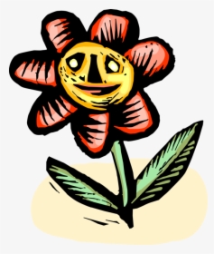 Vector Illustration Of Daisy Garden Flower With Anthropomorphic, HD Png Download, Free Download
