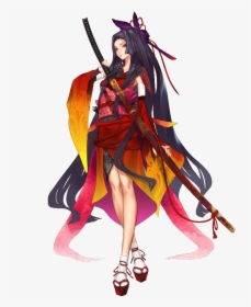 Samurai Girl Art Anime, HD Png Download, Free Download
