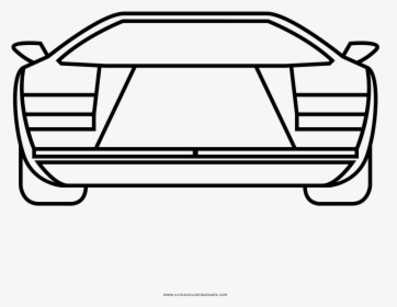 Countach Coloring Page - Line Art, HD Png Download, Free Download