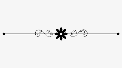 Flower Line Png - Clip Art Page Break, Transparent Png - kindpng
