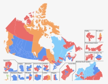 Canada Election Map Results 2019, HD Png Download, Free Download