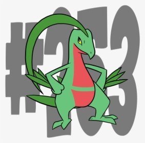 253 Grovyle - Cartoon, HD Png Download, Free Download