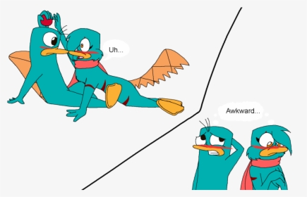 Perry And Taylor Awkward Moment By Grovylefangirl1997 - Perry The Platypus And Doofenshmirtz, HD Png Download, Free Download