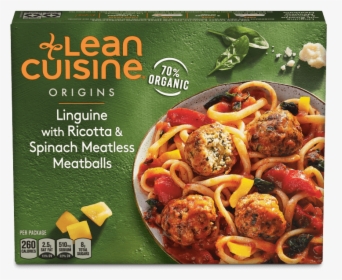 Linguine With Ricotta & Spinach Meatless Meatballs - Lean Cuisine Meatless Meatballs, HD Png Download, Free Download
