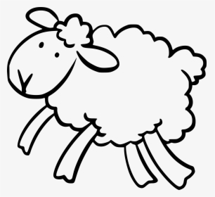 Jumping Lamb Vector Clipart Image - Clip Art Black And White Sheep, HD Png Download, Free Download