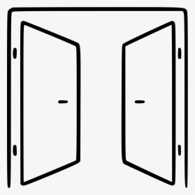 Open Doors Outdoors Furniture Gate Entrance - Vector Open Gate Icon, HD Png Download, Free Download