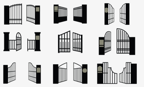 Open Gate Icons Vector - Gate Vector, HD Png Download, Free Download