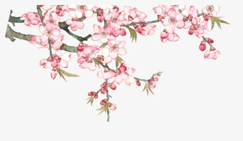 Download Watercolor Blossom Tree Pixel Peach Png Download - Peach Blossom Png, Transparent Png, Free Download