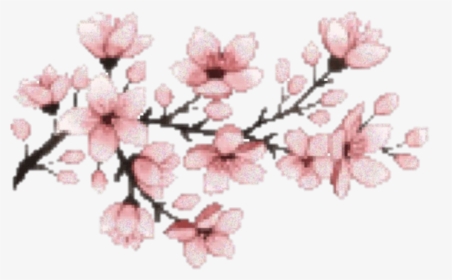 Sakura Flower Hanami Pink Aesthetic Japanese Japan - Cherry Blossom Pixel Gif, HD Png Download, Free Download