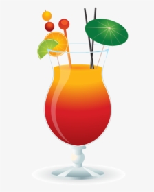 Non Alcoholic Beverage,cocktail,drink - Clipart Cocktail Glass, HD Png Download, Free Download