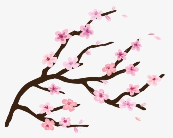 Cherry Tree Clipart Cartoon - Cherry Blossom Tree Clipart, HD Png Download, Free Download
