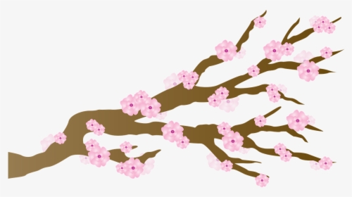 Japanese Cherry Blossom Tree Cartoon, HD Png Download, Free Download