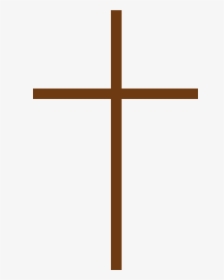 Thin Brown Cross - Thin Cross Clipart, HD Png Download, Free Download