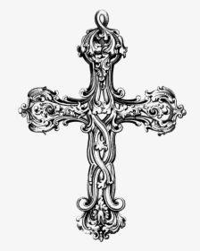Crucifix Clipart Brown - Vintage Cross Clipart, HD Png Download, Free Download
