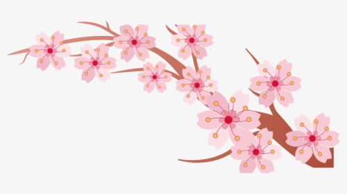 Clip Art Cherry Blossom Branch Painting - Cherry Blossoms Clip Art, HD Png Download, Free Download