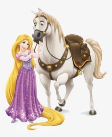 Rapunzel With Horse Png - Rapunzel Horse, Transparent Png, Free Download