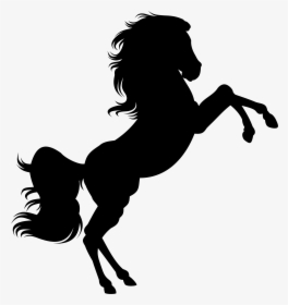 Horse On Two Legs Silhouette Clip Arts - Unicorn Clipart Silhouette Png, Transparent Png, Free Download