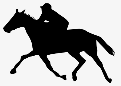 Trot Mounted Racing Clipart - Race Horse Silhouette Png, Transparent Png, Free Download