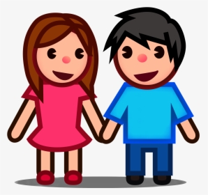 Boy Girl Png - Love Couple Emoji, Transparent Png, Free Download