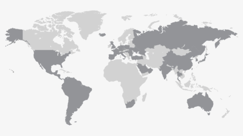 World Map Grey Png Transparent Maps Clear Background - Grey World Map Png, Png Download -  Kindpng