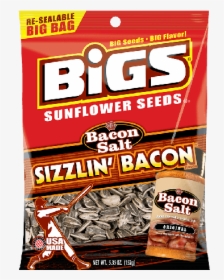 Bigs Bacon Salt Sizzlin Bacon Sunflower Seed - Salt And Vinegar Sunflower Seeds, HD Png Download, Free Download