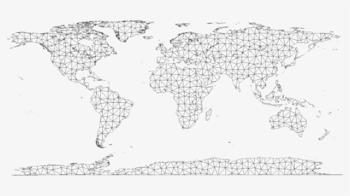 Abstract World Map Transparent Images Png - World Map Polygonal Png, Png Download, Free Download