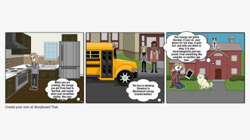 Energy Transformation Comic Strip Example, HD Png Download, Free Download