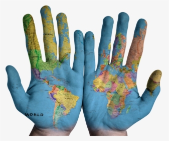 Hands World Map Png - Hands With Map Png, Transparent Png, Free Download
