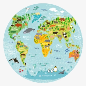 World Map Round Picture "  Class= - World Map Round Poster, HD Png Download, Free Download