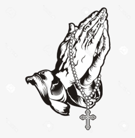 Praying Hands Images Free Best On Transparent Png - Praying Hands Holding Rosary, Png Download, Free Download