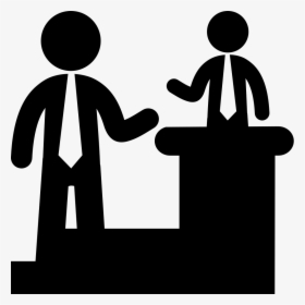 Two Businessmen Coworkers Talking At Office - Compañero Png, Transparent Png, Free Download