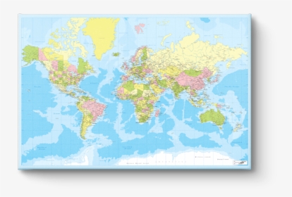Canvasprint World Map Large Transparent World Map Hd Png Download Kindpng