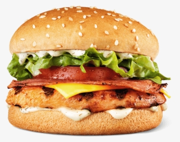 Grilled Chicken Cheesy Bacon - Chicken Burger With Cheese, HD Png Download, Free Download