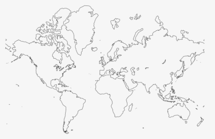 World Map - World Map Outline Large, HD Png Download, Free Download