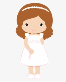 Girls In Their First Communion Clip Art - Niña Primera Comunion Png, Transparent Png, Free Download