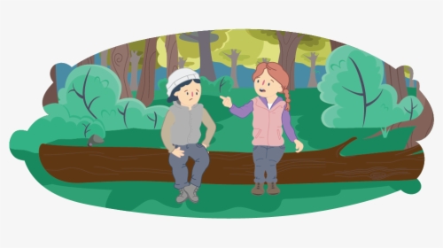 Two Friends Talking In The Forest, HD Png Download, Free Download