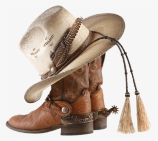 Cowboy Boots And Hat With Tassels - Cowboy Boots Png, Transparent Png, Free Download