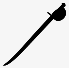 Pirate Sword Png Silhouette Transparent Background - Sword, Png Download, Free Download