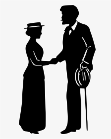 Man And Lady Clipart - Lady And Gentleman Silhouette, HD Png Download, Free Download
