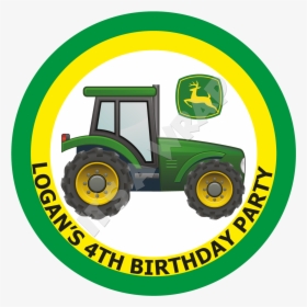 John Deere Tractor Party Box Stickers - John Deere Clipart, HD Png Download, Free Download