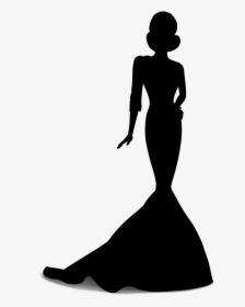 Silhouette Woman Clip Art Image Vector Graphics - Vector Silhouette Girl In Dress, HD Png Download, Free Download