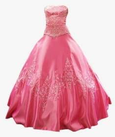 Clothing Transparent - Pink Frilly Princess Dress, HD Png Download, Free Download