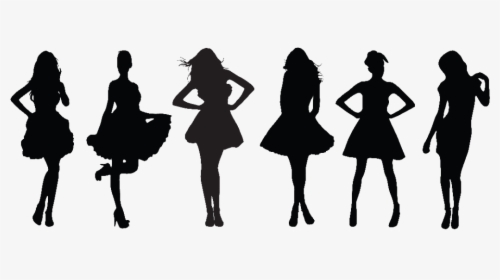 Little Black Dress Royalty-free Silhouette - Black Women Transparent Background, HD Png Download, Free Download