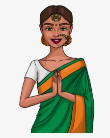 Indian Girl Png Image Free Download Searchpng - Indian Ladies Welcome Png, Transparent Png, Free Download