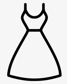 Dress Girl Women Fashion Garment - Silueta De Un Vestido, HD Png Download, Free Download