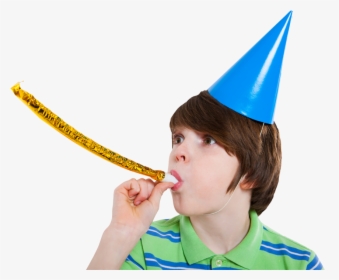 Birthday Boy In Hat - Kid With Party Hat, HD Png Download, Free Download