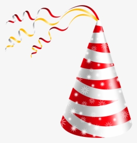 Birthday Hat White And Red Party Hat Clipart Image - Birthday Cap Png Hd, Transparent Png, Free Download
