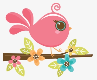 Love Birds Clipart Pretty Bird - Pink Bird Clipart Png, Transparent Png, Free Download