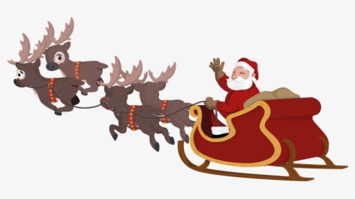 Clip Art In His Graphic - Santa Claus Sleigh Png, Transparent Png, Free Download