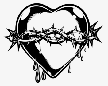 Thorns, Spines, And Prickles Crown Of Thorns Heart - Imagen De Corazón Con Espinas, HD Png Download, Free Download